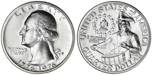 Silver Bicentennial Washington Quarter