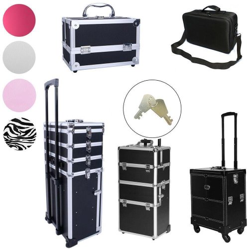 Rolling Vanity Case: Lockable Cosmetic Trolley