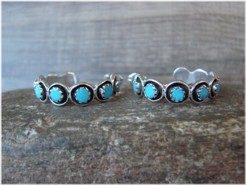 Southwestern Turquoise Hoop Earrings by Booqua