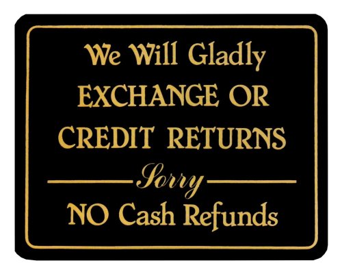 Flexible Return Options Sign