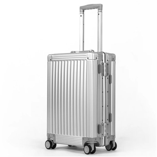 Silver Shell Carry-On Suitcase