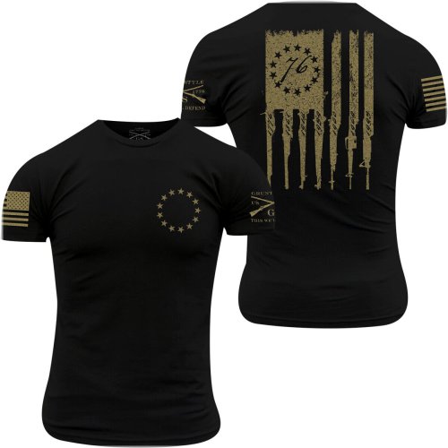 Betsy Rifle Flag T-Shirt - Black