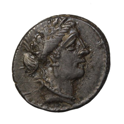 Hostilius Denarius - Ancient Roman Republic Silver Coin (55 BC)