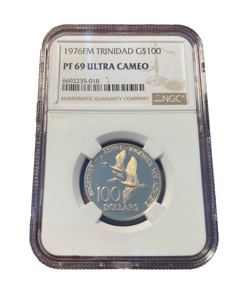 Trinidad and Tobago 1976 FM Gold $100 NGC PF69UC