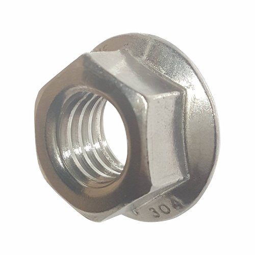 Stainless Steel Serrated Flange Nuts (Qty 25)