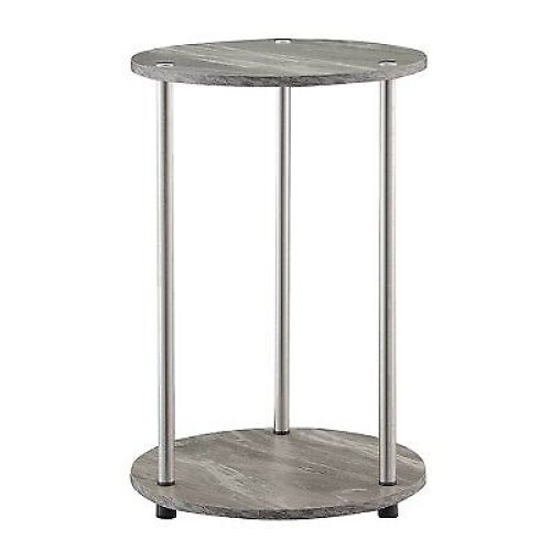 Sleek Marble Chrome End Table