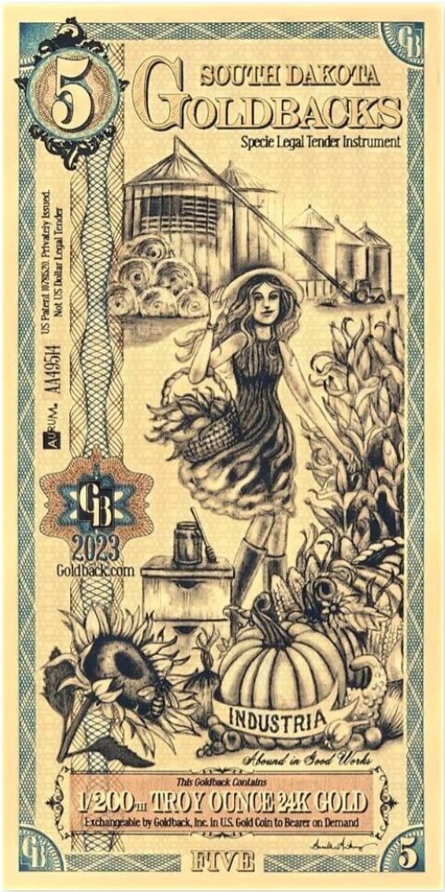 Dakota Gold Foil Note