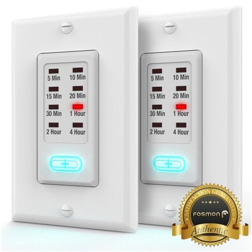 SmartTime Wall Switch for Bathroom Fan and LED Light Control