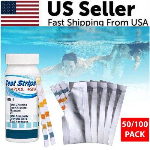 AquaCheck 6-in-1 Water Test Strips for Pools and Spas