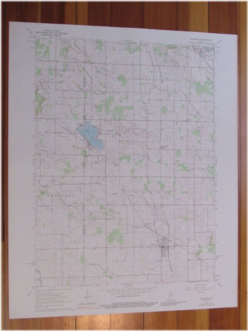 Kewanna Indiana 1989 Original Vintage USGS Topo Map