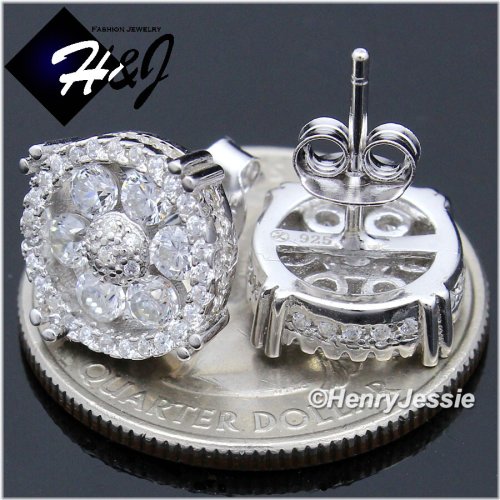 Sterling Silver Round Stud Earring