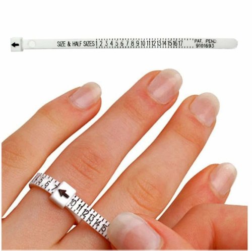 American FingerFit Tool: Reusable Plastic Ring Sizer Gauge for Accurate Sizing (US 1-17)