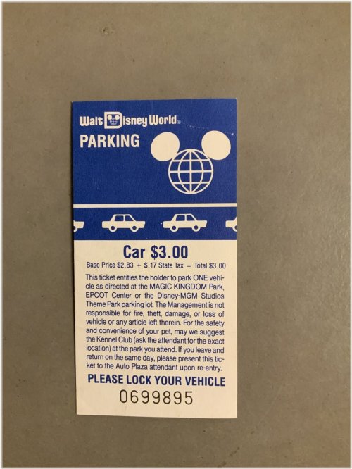 Disney World Parking Magic Pass - Orlando 1989