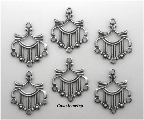 Silver Drop Chandelier Set