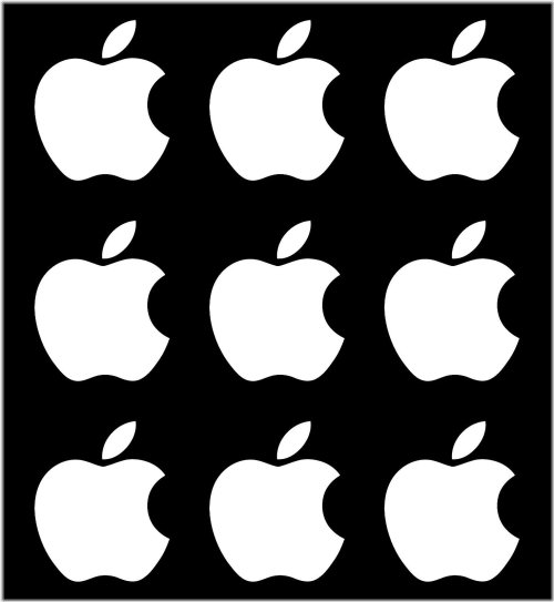 Orchard Adornments: Set of 9 Small Apple Vinyl Decals