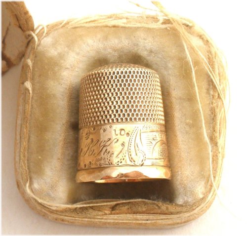 Golden Sunrise Sewing Thimble by Simon Bros