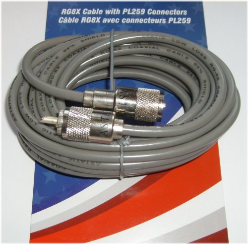 Astatic Mini8 9-Foot Coaxial Cable with Soldered PLs