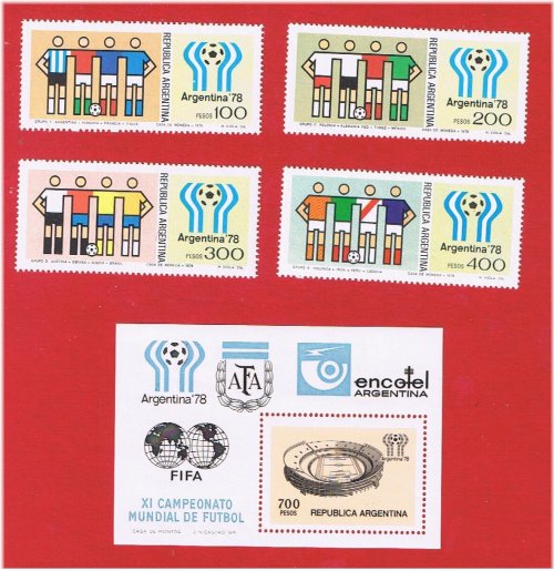 Argentina Soccer Stamp Set