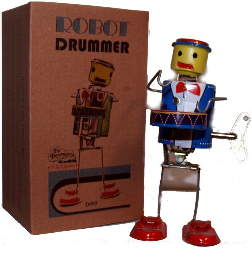 Swaying Drummer Tin Toy