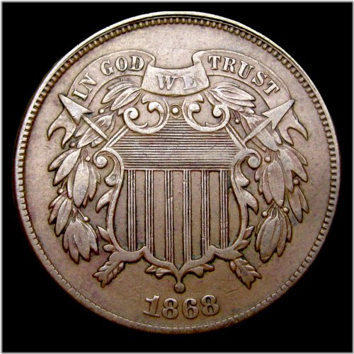 1868 Two Cent Piece - Nice Condition VF707
