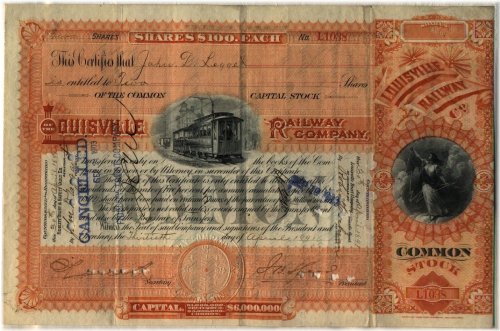 Louisville Railway Certificate