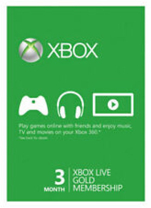 Gold Rush Gaming Gift Card - 3 Months of Xbox Live Membership, Quick Delivery