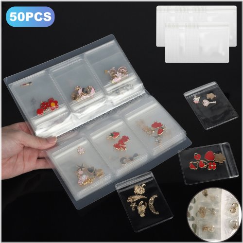 Clearview Jewel Keeper: 50-Pack Reclosable Storage Bags for Earrings and More