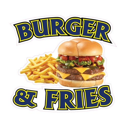 Burger & Fries Food Truck Decals and Signage Set