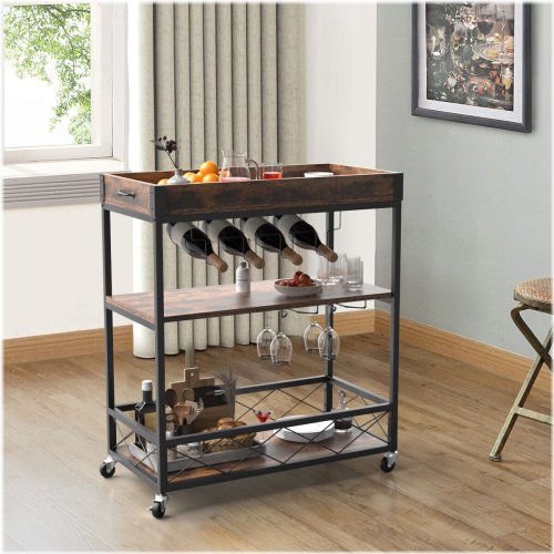 Wine and Dine Rolling Cart