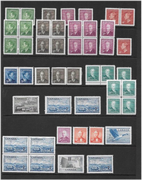 Canadian Stamp Assortment 1949-1952