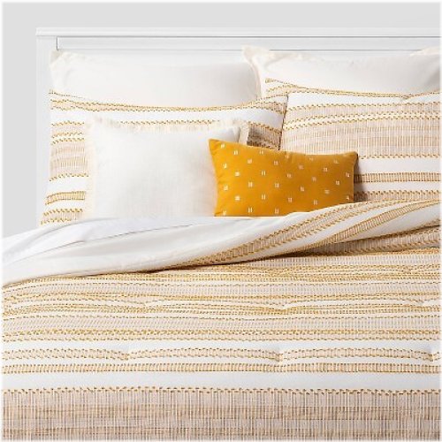 Whately Yellow/Off-White 8-Piece Comforter Set