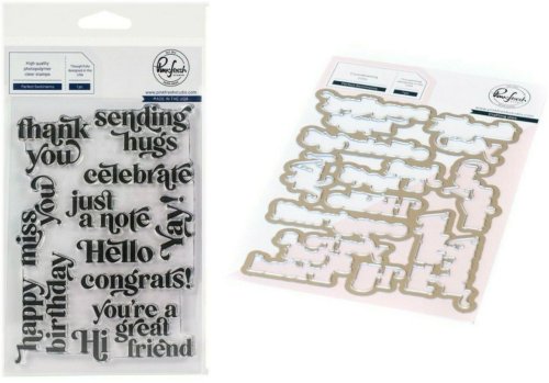 Whimsy Words" Stamp and Embossing Set