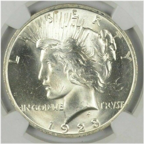 Uncirculated 1923 Peace Silver Dollar in BU Condition