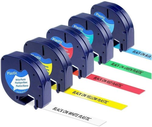 LetraTag 12mm Plastic Label Tape Refills