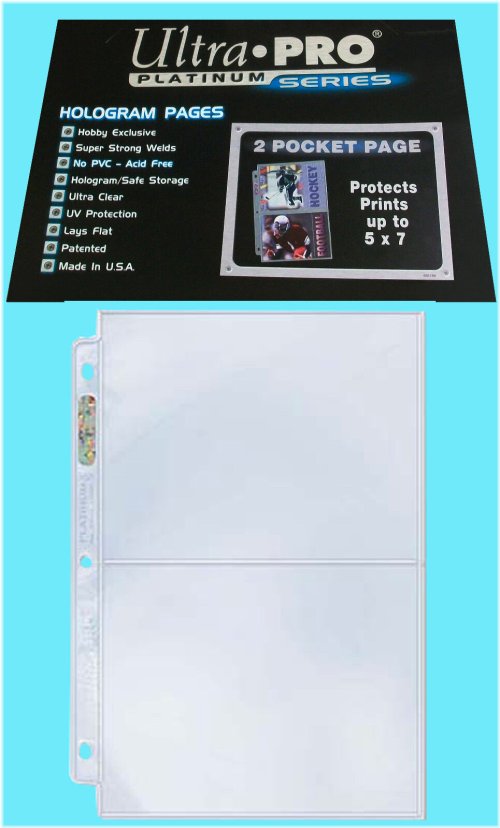 Platinum 2-Pocket Photo Protector Pages for 5"x7" Prints