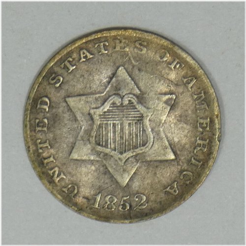 1852 Silver Three-Cent Piece - Very Fine Condition