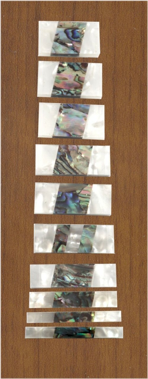 Abalone Slash with Pearloid Inlay Fret