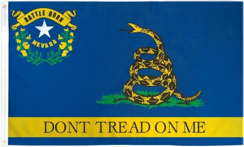 Nevada Gadsden Flag - Don't Tread On Me Tea Party Snake Design