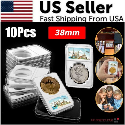 Silver Dollar Coin Slab Storage Set (10-Pack) for Morgan, Peace, and Ike Coins