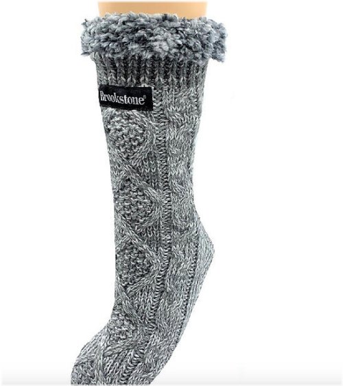Cozy Cable Knit Slipper Socks