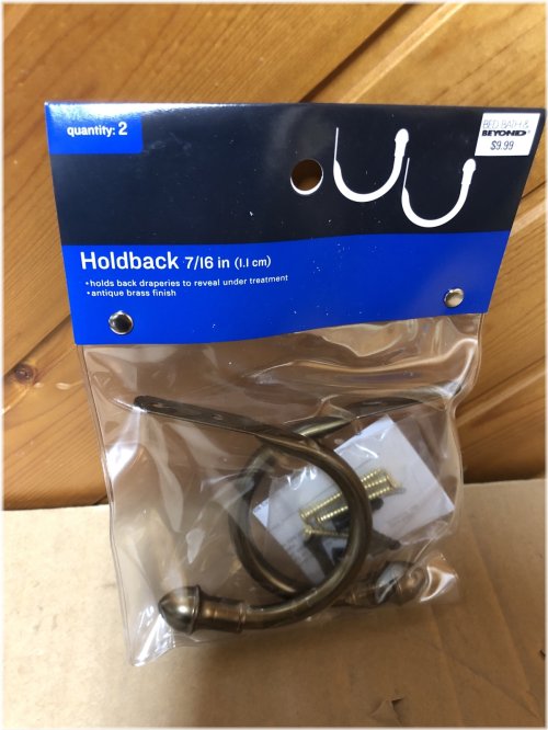 Holdback Antique Brass Finish 7/16" - Brand New