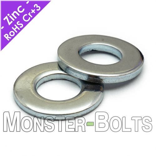 Steel Shield Washers: Zinc-Plated and High-Strength in Multiple Sizes