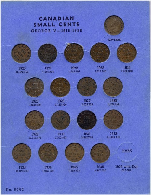 Whitman's Canadian Small Cent Collection Album