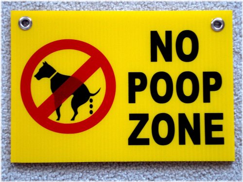 Canine Waste-Free Zone" Sign