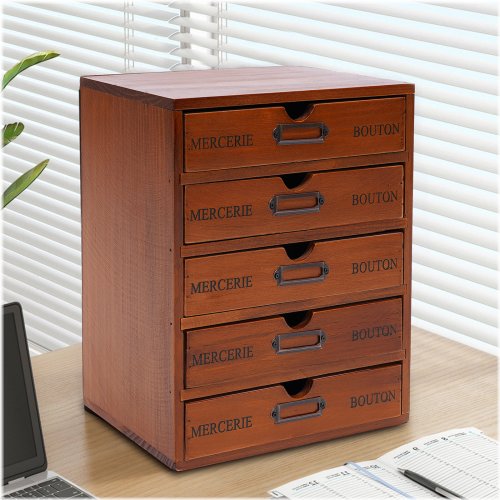 Pine Wood Tiered Storage Organizer