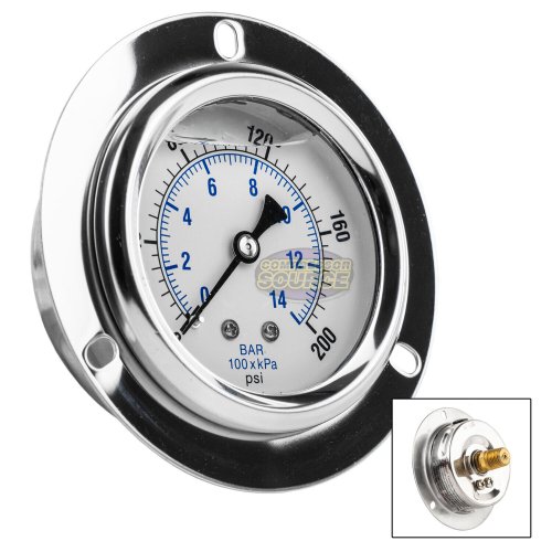 Liquid Filled Pressure Gauge - Panel Flush Mount