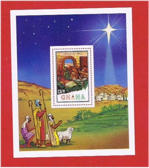 Ghana Christmas Souvenir Sheet - Mint Never Hinged OG