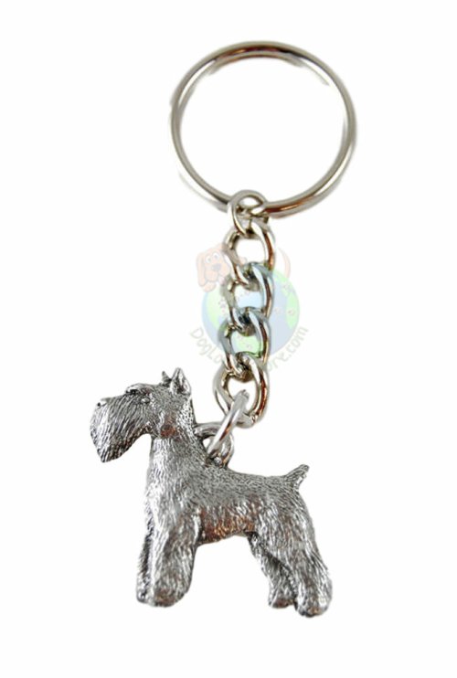 Schnauzer Pewter Keychain