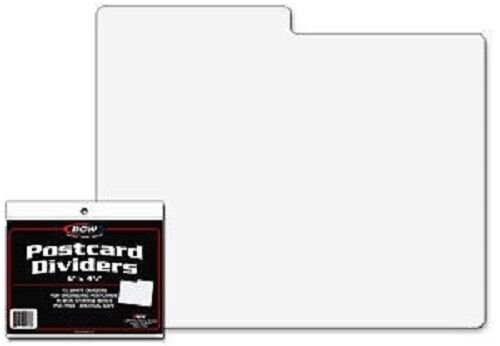 Tabbed White Postcard Dividers: Keep Your Collection Organized and Safe