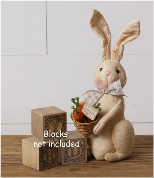 Whimsical Carrot Patch Bunny